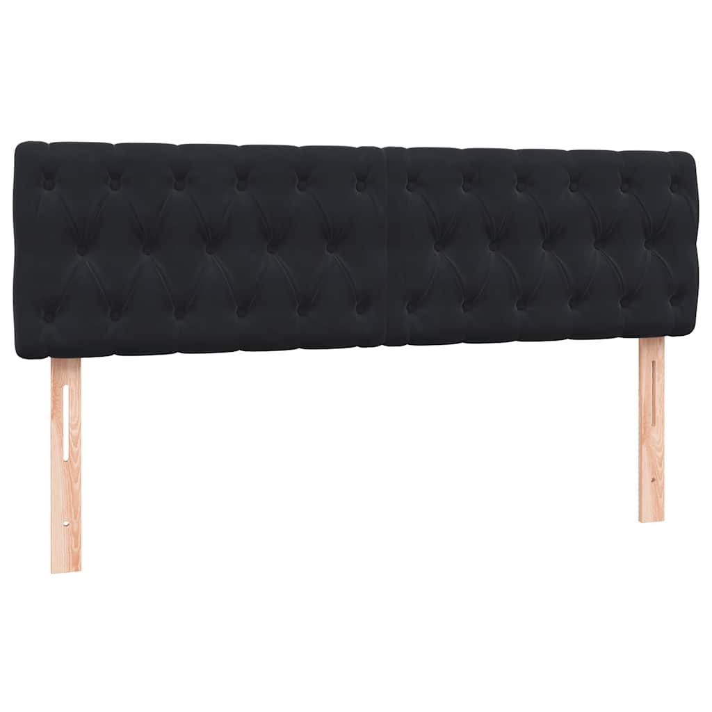 Box Spring Postel S Matrací Černá 160X210 Cm Samet