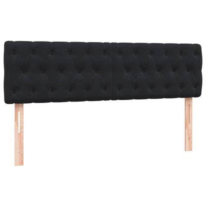 Box Spring Postel S Matrací Černá 160X210 Cm Samet