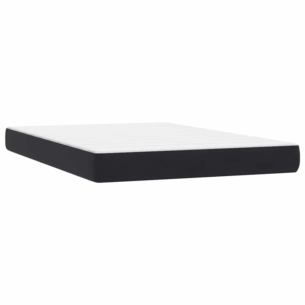 Box Spring Postel S Matrací Černá 160X210 Cm Samet