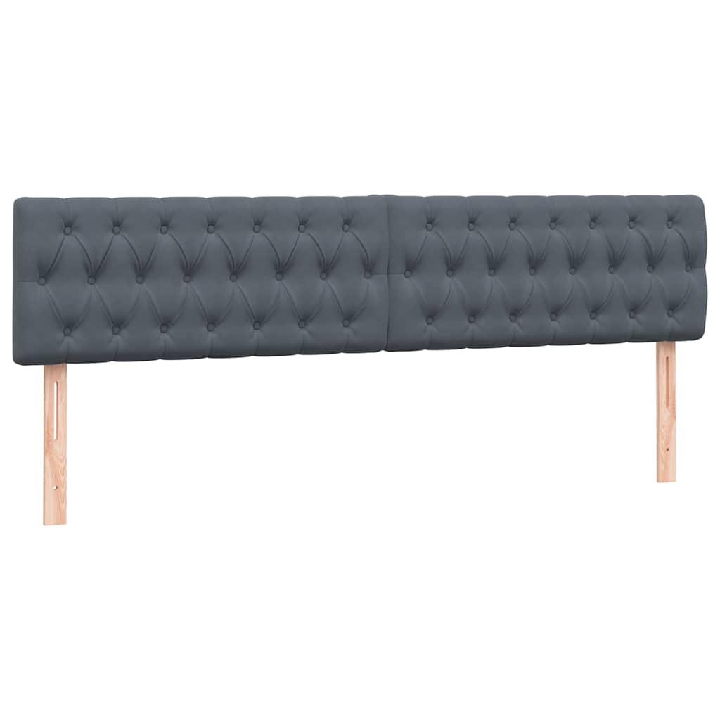 Box Spring Postel S Matrací Tmavě Šedá 180X210 Cm Samet