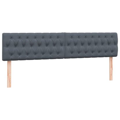 Box Spring Postel S Matrací Tmavě Šedá 180X210 Cm Samet