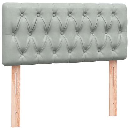 Box Spring Postel S Matrací Světle Šedá 80X220 Cm Samet