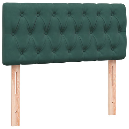 Box Spring Postel S Matrací Tmavě Zelená 80X220 Cm Samet