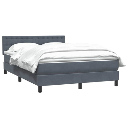 Box Spring Postel S Matrací Tmavě Šedá 160X210 Cm Samet