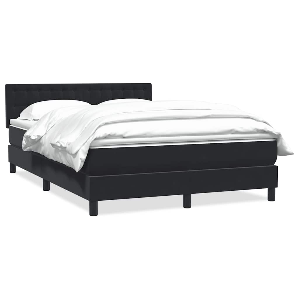 Box Spring Postel S Matrací Černá 160X210 Cm Samet