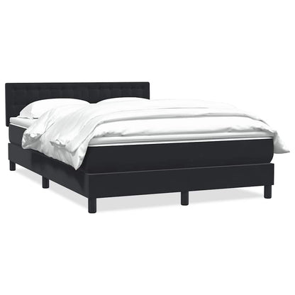 Box Spring Postel S Matrací Černá 160X210 Cm Samet