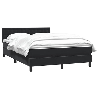 Box Spring Postel S Matrací Černá 160X210 Cm Samet
