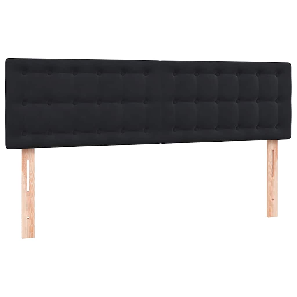 Box Spring Postel S Matrací Černá 160X210 Cm Samet