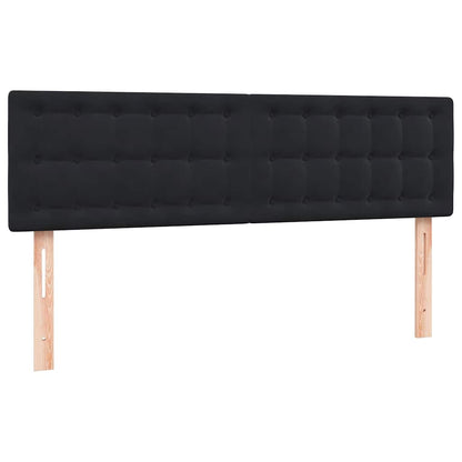 Box Spring Postel S Matrací Černá 160X210 Cm Samet