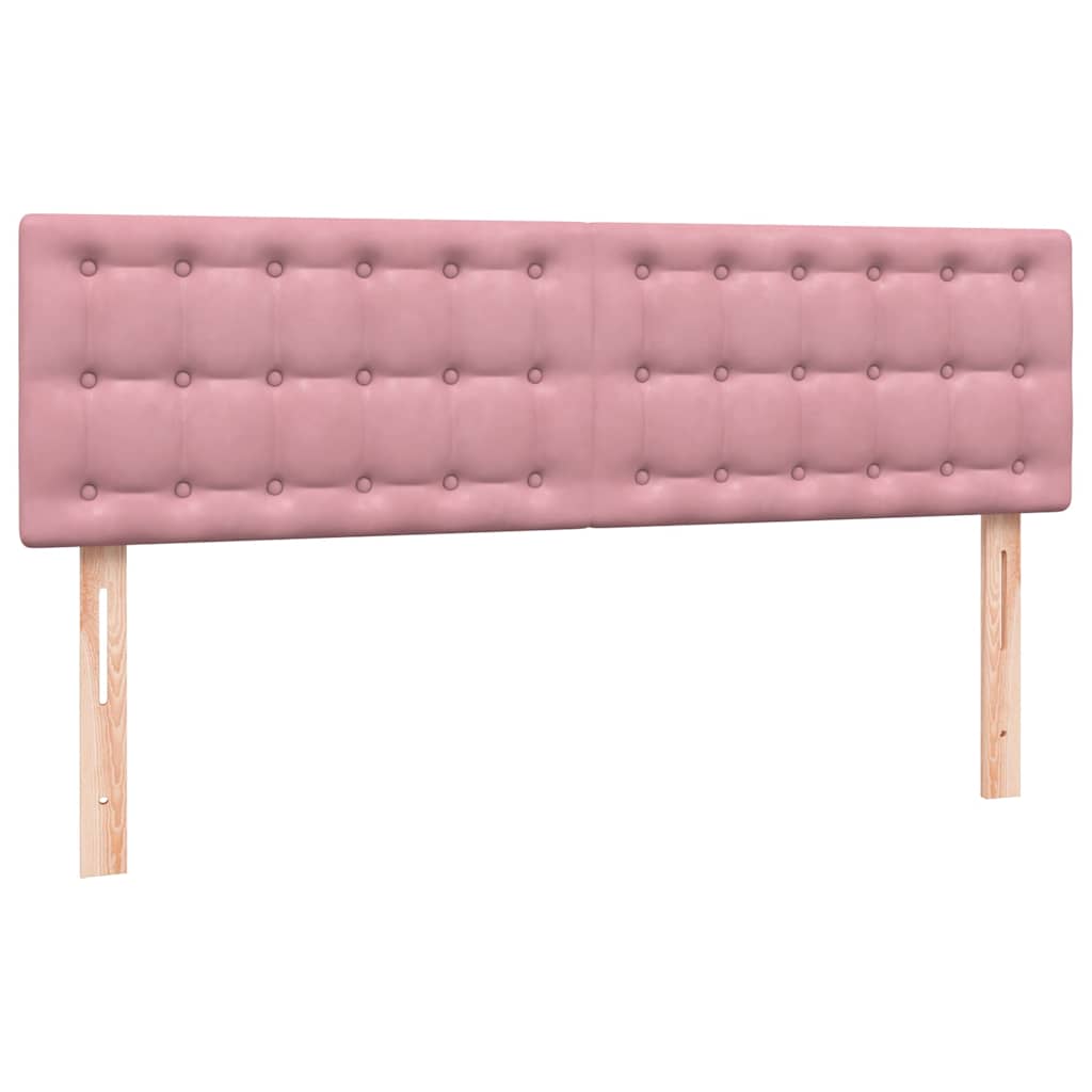 Box Spring Postel S Matrací Růžová 160X210 Cm Samet