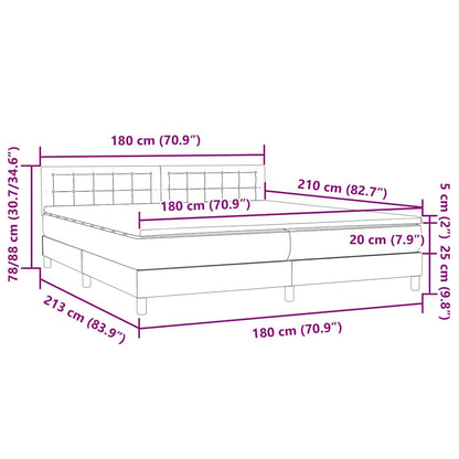 Box Spring Postel S Matrací Růžová 180X210 Cm Samet