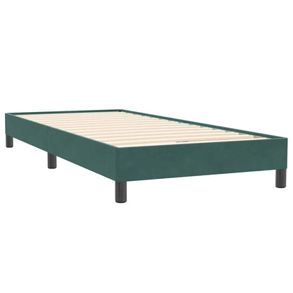 Box Spring Postel S Matrací Tmavě Zelená 80X220 Cm Samet