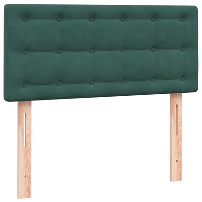 Box Spring Postel S Matrací Tmavě Zelená 80X220 Cm Samet