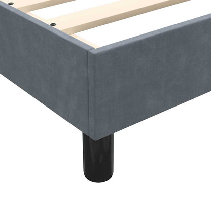 Box Spring Postel S Matrací Samet Tmavě Šedá