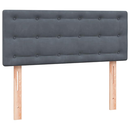Box Spring Postel S Matrací Samet Tmavě Šedá
