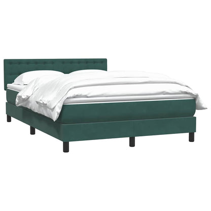 Box Spring Postel S Matrací Tmavě Zelená 160X220 Cm Samet
