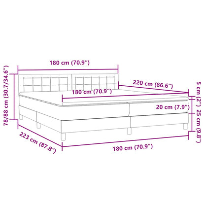 Box Spring Postel S Matrací Tmavě Zelená 180X220 Cm Samet