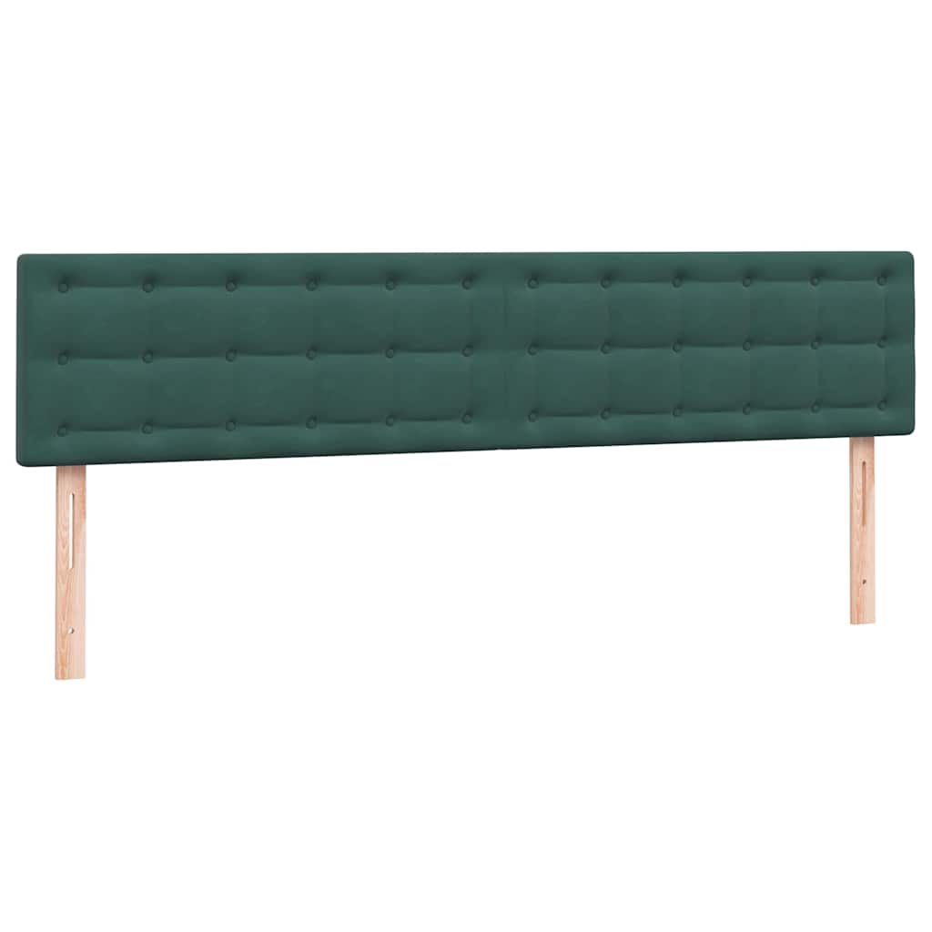 Box Spring Postel S Matrací Tmavě Zelená 180X220 Cm Samet