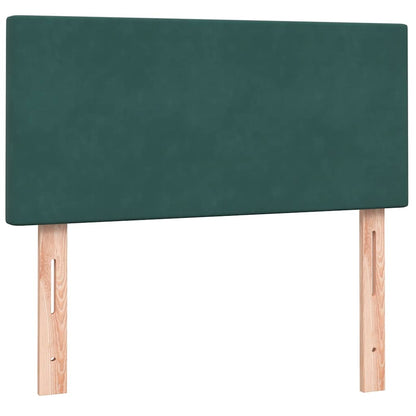 Box Spring Postel S Matrací A Led Tmavě Zelená 80X220 Cm Samet