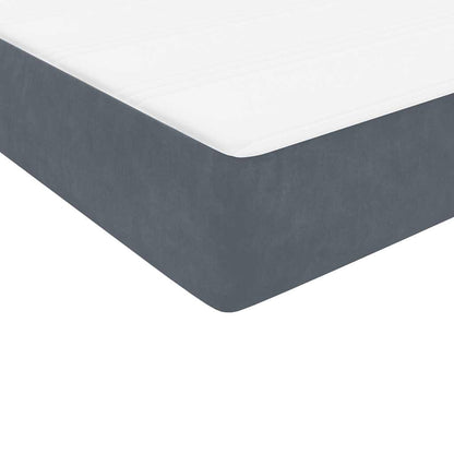 Box Spring Postel S Matrací A Led Tmavě Šedá 160X210 Cm Samet