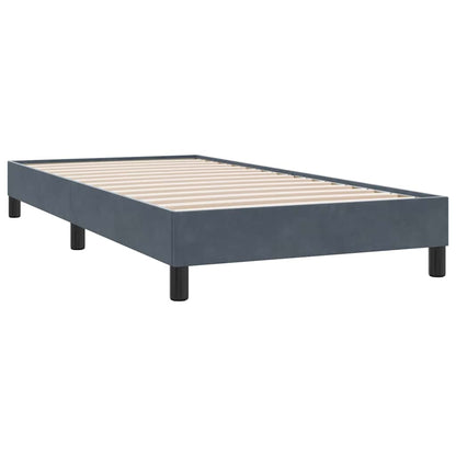 Box Spring Postel S Matrací A Led Samet Tmavě Šedá