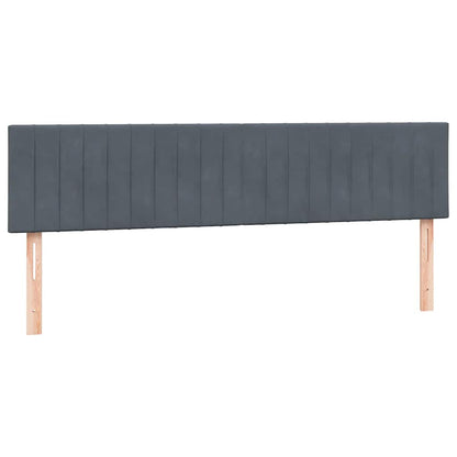 Box Spring Postel S Matrací A Led Tmavě Šedá 180X210 Cm Samet