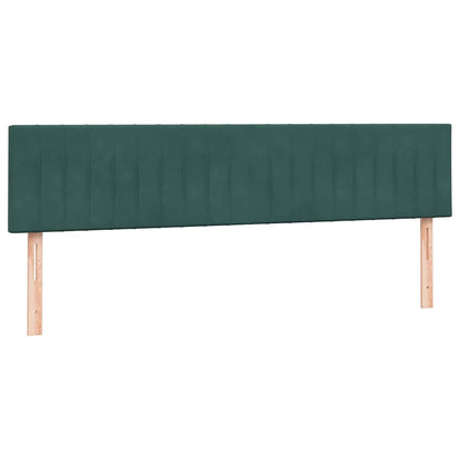 Box Spring Postel S Matrací A Led Tmavě Zelená 180X220 Cm Samet