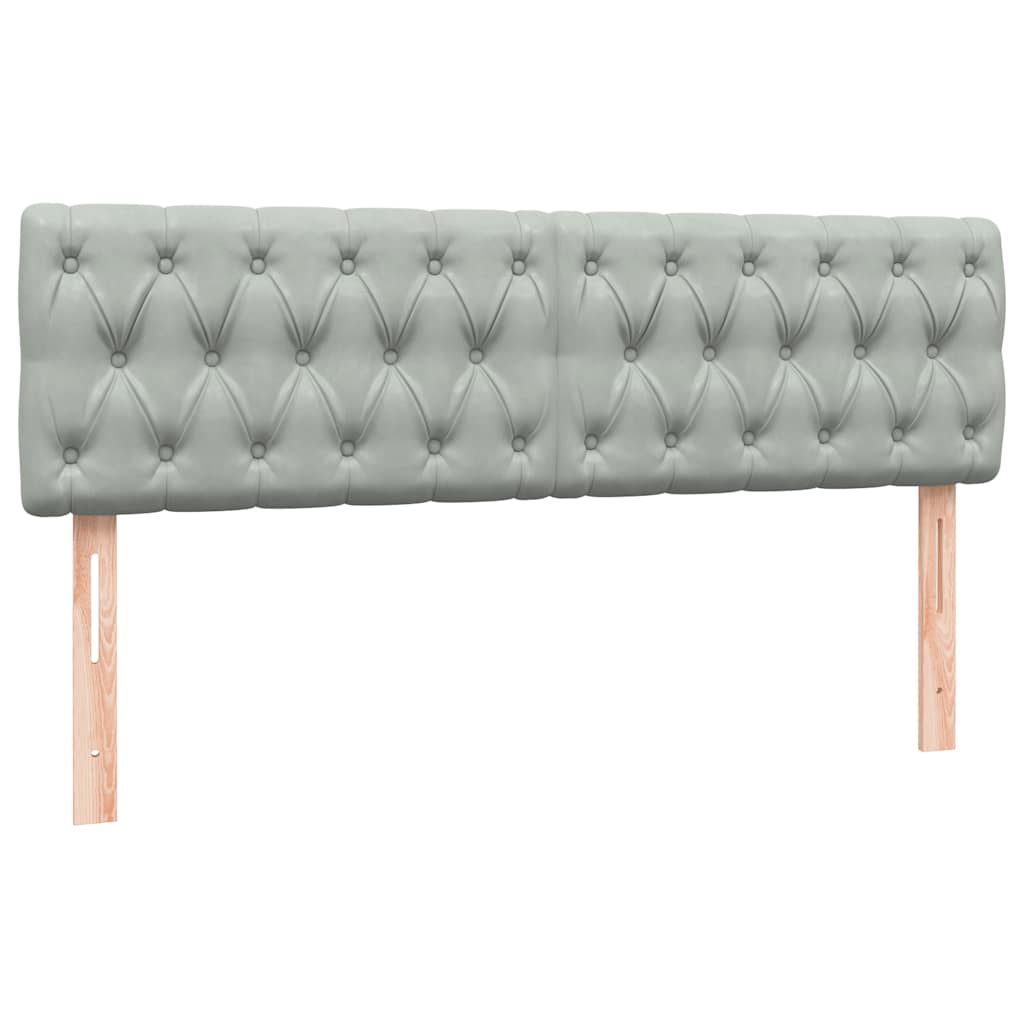 Box Spring Postel S Matrací A Led Světle Šedá 160X210 Cm Samet