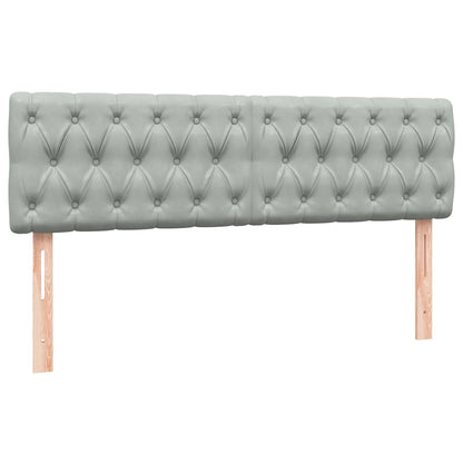 Box Spring Postel S Matrací A Led Světle Šedá 160X210 Cm Samet
