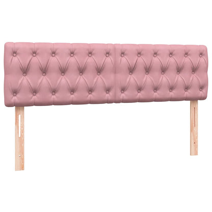 Box Spring Postel S Matrací A Led Růžová 160X210 Cm Samet