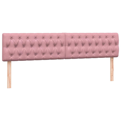 Box Spring Postel S Matrací A Led Růžová 180X210 Cm Samet