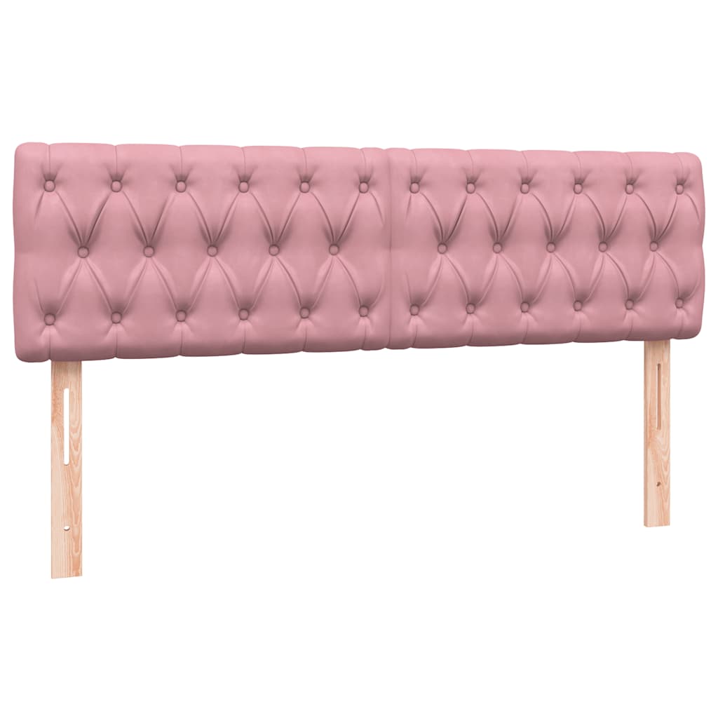 Box Spring Postel S Matrací A Led Růžová 140X220 Cm Samet