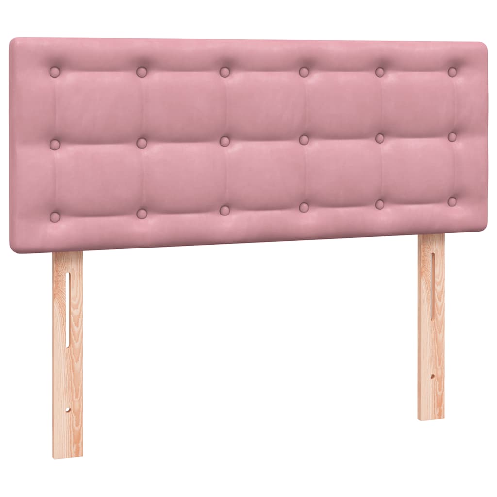 Box Spring Postel S Matrací A Led Samet Růžová