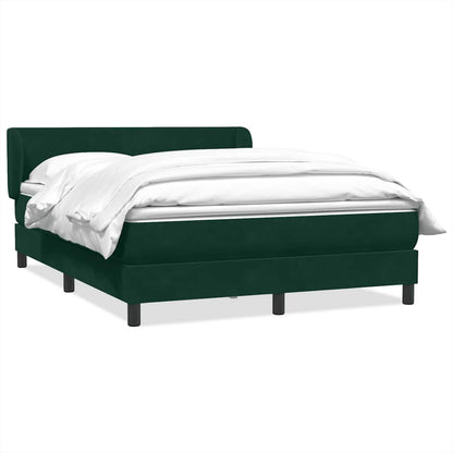 Box Spring Postel S Matrací Samet Tmavě Zelená