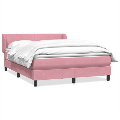 Box Spring Postel S Matrací Růžový Samet Růžová