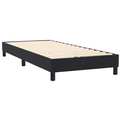 Box Spring Postel S Matrací Černý Samet Černá