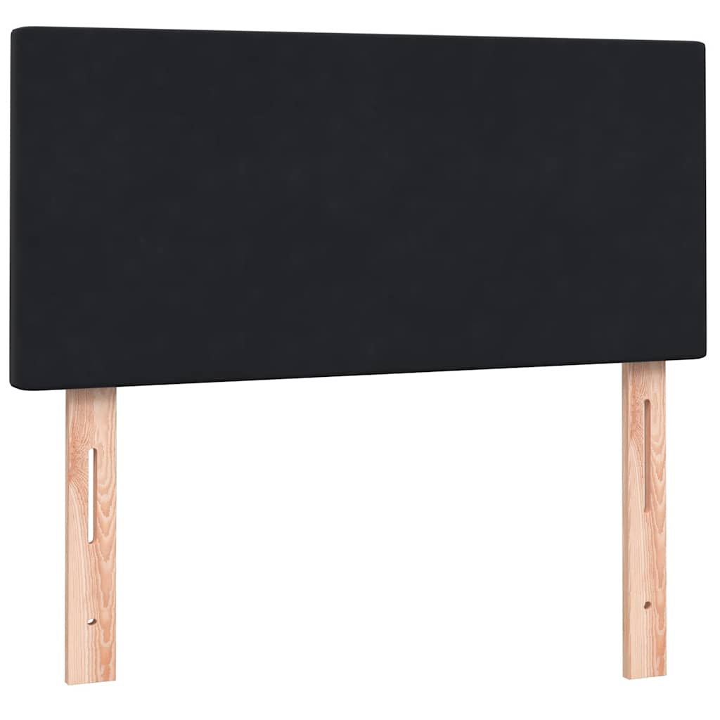 Box Spring Postel S Matrací Černý Samet Černá