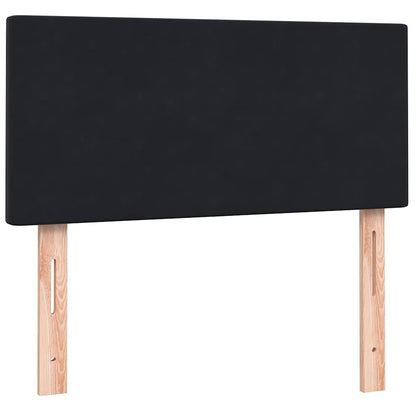 Box Spring Postel S Matrací Černý Samet Černá