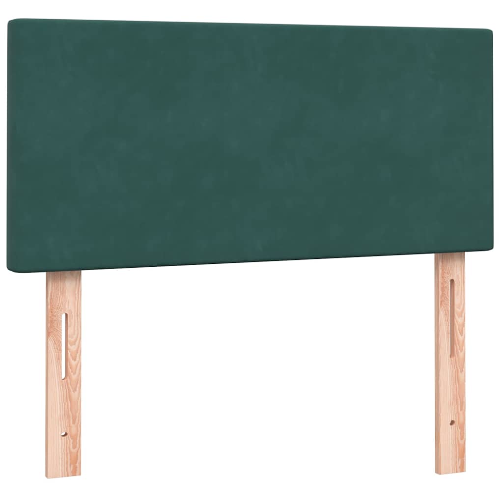 Box Spring Postel S Matrací Samet Tmavě Zelená