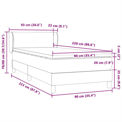 Box Spring Postel S Matrací Růžový Samet Růžová
