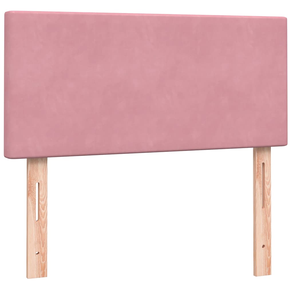 Box Spring Postel S Matrací Růžový Samet Růžová