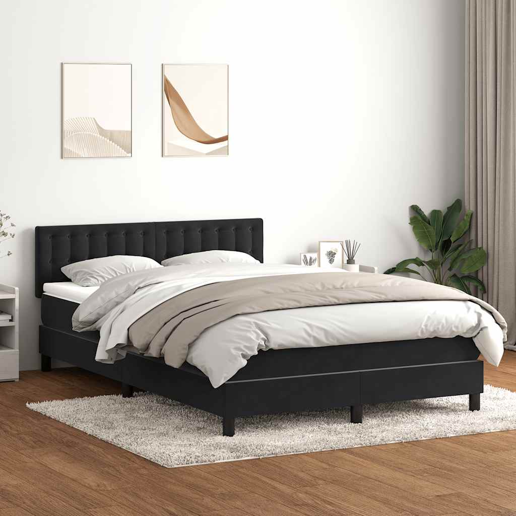 Box Spring Postel S Matrací Samet Tmavě Šedá
