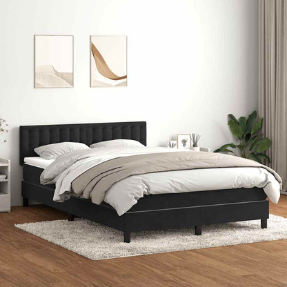 Box Spring Postel S Matrací Samet Tmavě Šedá