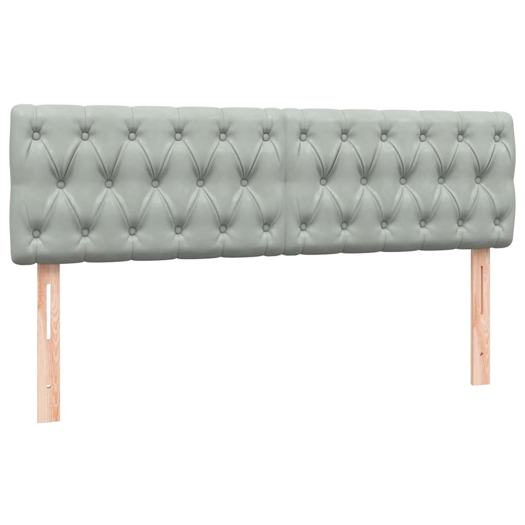 Box Spring Postel S Matrací Samet Světle Šedá
