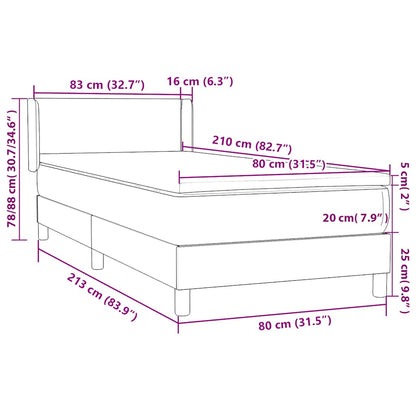 Box Spring Postel S Matrací Samet Světle Šedá