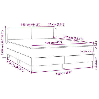 Box Spring Postel S Matrací Samet Světle Šedá