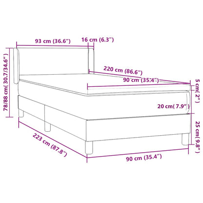 Box Spring Postel S Matrací Černá Samet Černá