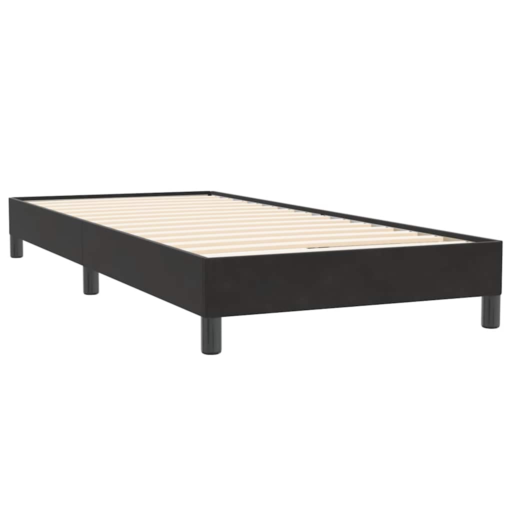 Box Spring Postel S Matrací Černá Samet Černá