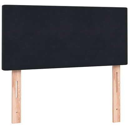 Box Spring Postel S Matrací Černá Samet Černá