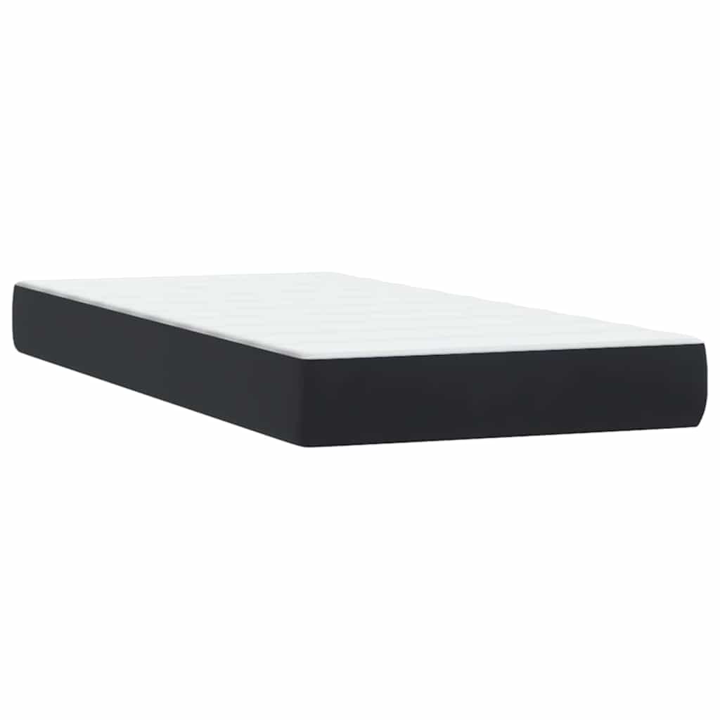 Box Spring Postel S Matrací Černá Samet Černá